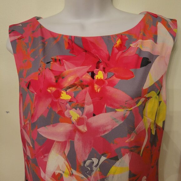 Trina Turk Floral Sheath Sleeveless Dress M Tropical FELANA 2 Beach Cruise - Picture 7 of 7